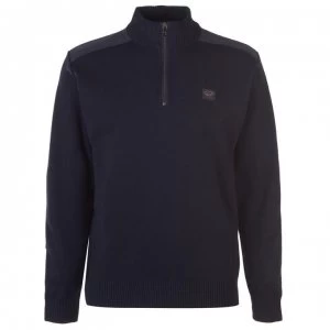 Paul And Shark Marine Quarter Zip Sweater - Navy 050