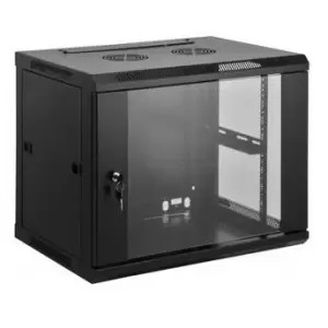 Intellinet Network Cabinet Wall Mount (Double Section) 9U 550mm Depth Black Assembled Max 30kg 19" Three Year Warranty