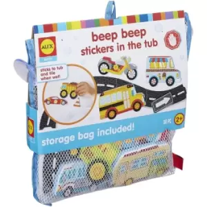 image of Alex Toys Beep Beep Stickers in The Tub - Reusable Foam Stickers For Bathtime