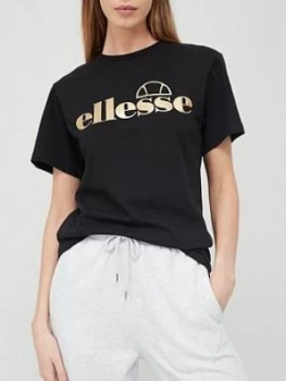 Image of Ellesse Heritage Fenninger Tee - Black, Size 8, Women