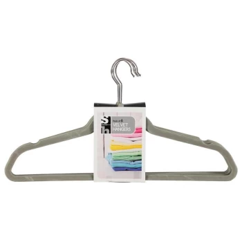 image of Stanford Home 6 Pack Velvet Hangers - Grey