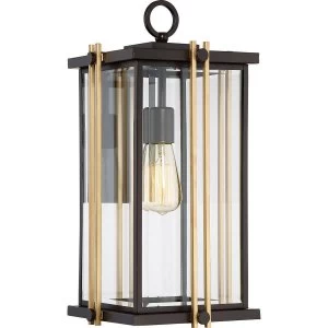 image of 1 Light Large Wall Lantern - Bronze Finish, E27