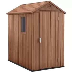 image of Garden Shed Darwin 4x6 Woodlook Brown - Keter