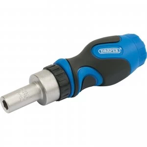 image of Draper 7 Piece Stubby Ratchet Screwdriver and Bit Set