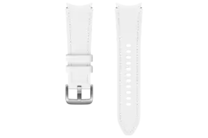 image of Samsung Galaxy Watch4/Watch4 Classic Hybrid Leather Strap (S/M) in White (ET-SHR88SWEGEU)