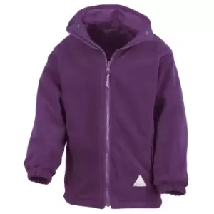 Image of Result Childrens/Kids Reversible Storm Stuff Anti Pilling Fleece Waterproof Jacket (7/8) (Purple)