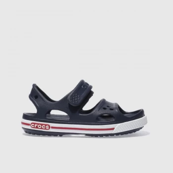 image of Crocs Navy & White Crocband Sandal Sandals Junior