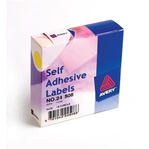 Avery 24-508 Yellow Coloured Labels in Dispensers Pack 1120