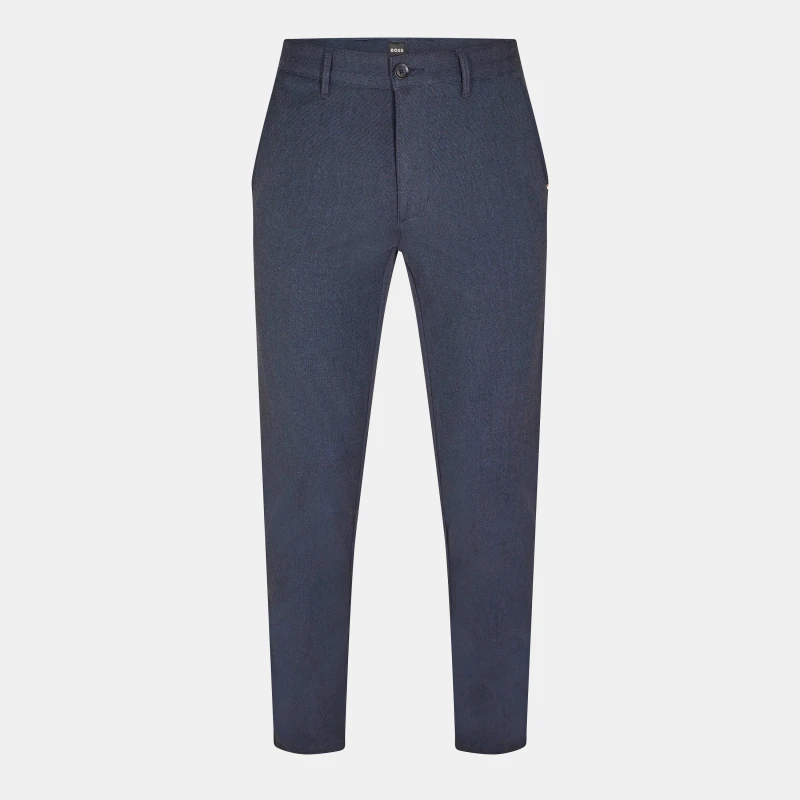 Image of Boss Mens Slim Fit Chinos, Sleek Design Trousers Dark Blue male 42W R