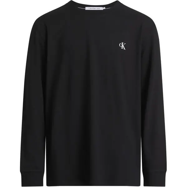 Image of Calvin Klein Jeans Monologo Ls Back Graphic Tee - Black L