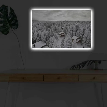 Image of 4570KARDACT - 014 Multicolor Decorative LED Lighted Canvas Painting