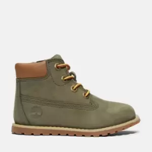 Image of Timberland Pokey Pine 6" Boot For Toddler In Dark Green Green Kids, Size 4.5