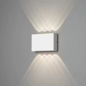 image of Chieri Outdoor Modern Up Down Wall Lamp White 2x 4 LED, IP54