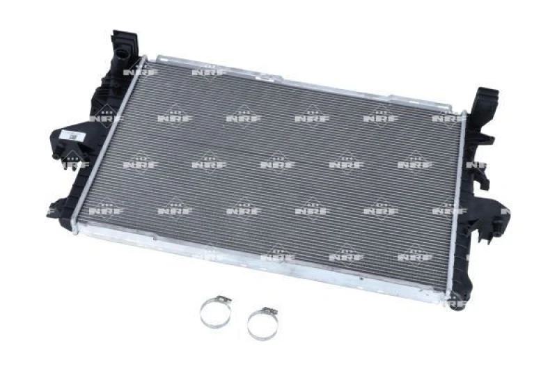 Image of NRF 53154 Engine radiator EASY FIT Brazed cooling fins, Aluminium, with mounting parts Aluminium Radiator,engine cooling (470)