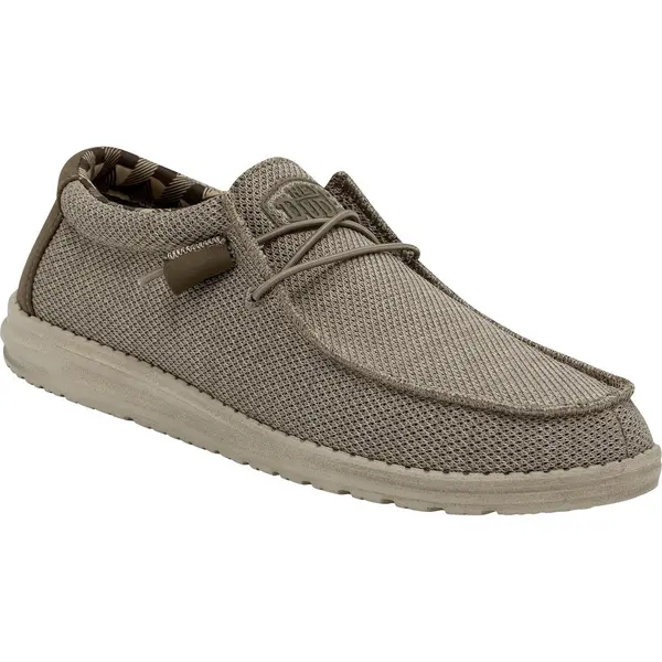 Image of Hey Dude Mens Wally Sox Slip On Trainers Shoes - UK 11 Beige male GDE2663BEI11