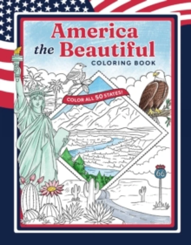Image of America the Beautiful Coloring Book : Color All 50 States! Paperback / softback