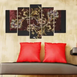 Image of 5ABSMDF-94 Multicolor Decorative MDF Painting (5 Pieces)