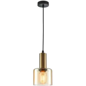 image of Italux Lighting - Italux Santia Modern 1 Light Dome Pendant Ceiling Light, E27