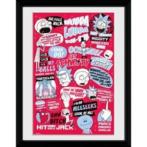 Image of Rick and Morty Quotes Collector Print
