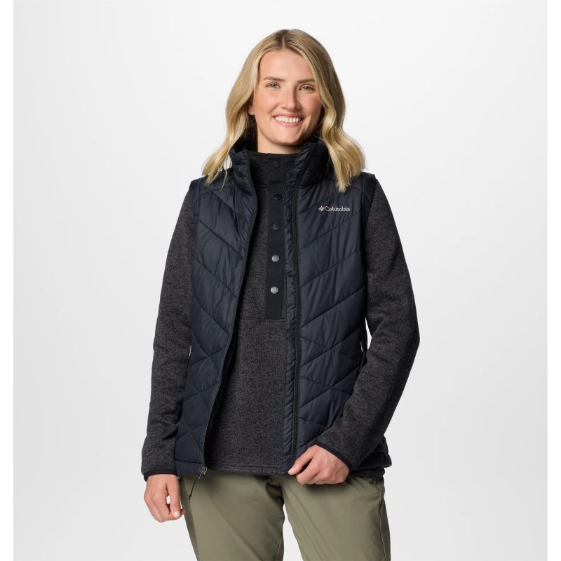 Image of Columbia Womens Heavenly Water-Resistant Insulated Sleeveless Gilet Black female 8 (XS)