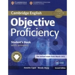 Image of Objective Proficiency Student's Book with Answers with Downloadable Software by Annette Capel, Wendy Sharp (Mixed media...