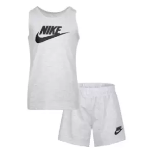 image of Nike Colourblock Tank Shirt and Short Set Infant Girls - Grey