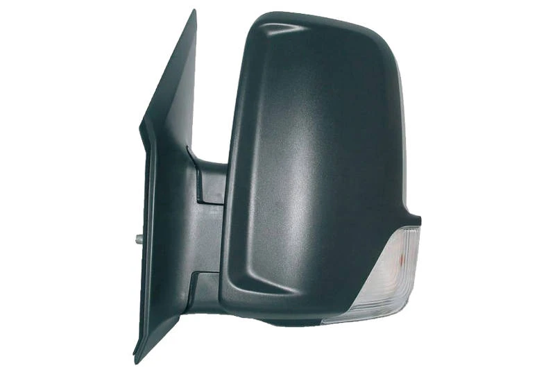 Image of PRASCO ME9197004 Wing mirror Left, black, Manual, Convex Outside Mirror (50)
