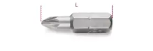 Image of Beta Tools 861 PZ 10x 1/4" Hex Drive Pozidriv Bit PZ2 x 25mm 008610305