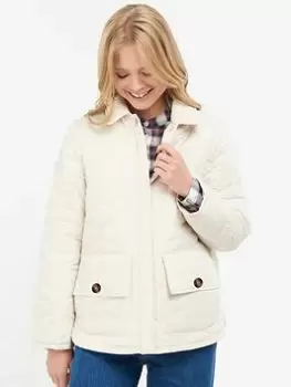Image of Barbour Leilani Quilted Jacket - White, Size 10, Women
