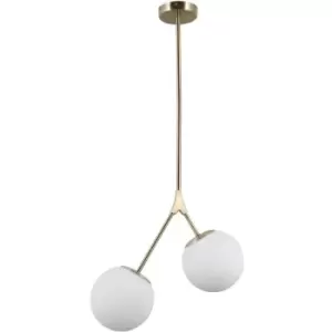 Netlighting Caserta Modern 2 Light Globe Pendant Ceiling Light, E14