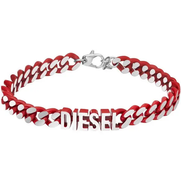 image of Diesel Gents Diesel Jewellery Steel Bracelet One Size Red 40771908000