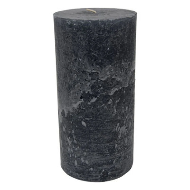 Image of Buttercup Farm Libra Rustica Pillar Candle - Paraffin - L10 X W10 X H20 Cm - Dark Grey