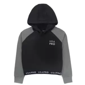 image of USA Pro Poly Crop OTH Hoody Junior Girls - Black