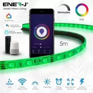 image of Enerj - Smart WiFi rgb LED Strip Plug and Play Kit 12V, 5 meters, IP65