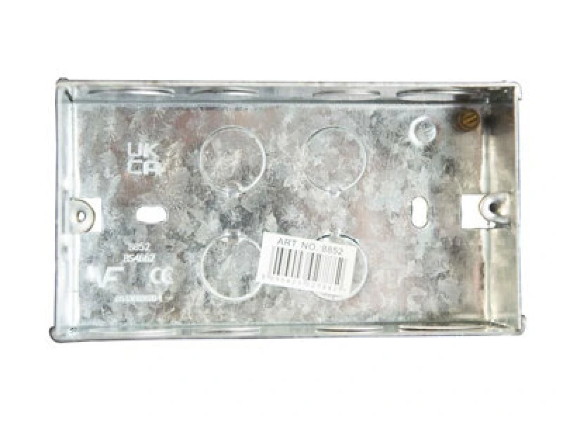 Image of Dencon 8852Nb Metal Back Box 2-Gang 45mm Dcn8852Nb