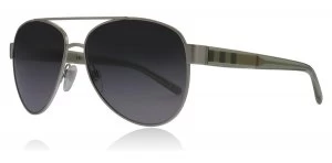 image of Burberry BE3084 Sunglasses Brushed Silver 1166T3 Polariserade 57mm