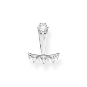 image of THOMAS SABO Silver Zirconia Crown Single Ear Jacket