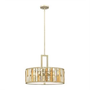 Image of 3 Light Ceiling Pendant Silver Leaf, E27