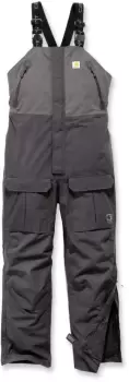 Image of Carhartt Storm Defender Fishing Bib, black-grey, Size XL, black-grey, Size XL