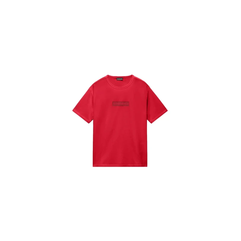 Image of Children's T-Shirt Napapijri Box Logo Rouge Unisex 16 ans