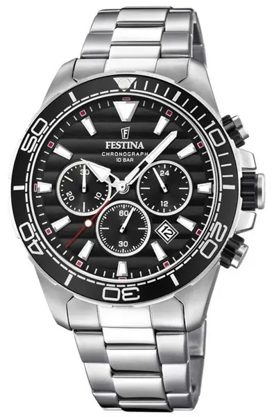 Image of Festina F20361/4 Mens Stainless Steel Chronograph Black Watch