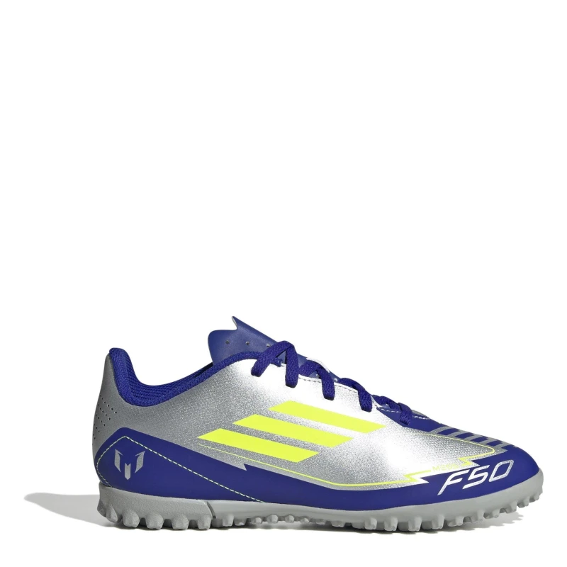 Image of adidas F50 Club Junior Astro Turf Football Boots - Silver Silver 3