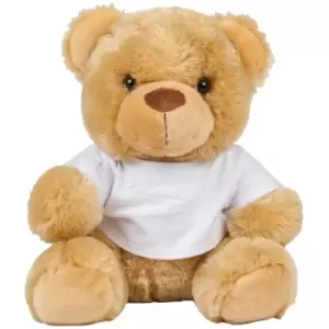 Image of Mumbles Childrens/Kids Plush Teddy Bear In A T-Shirt (M) (Brown)