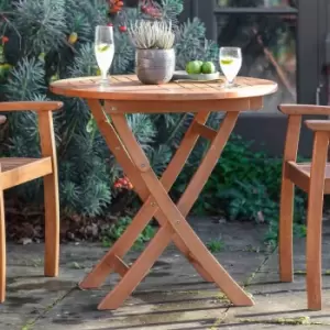 Image of Crossland Grove Athens Outdoor Round Folding Table - Natural