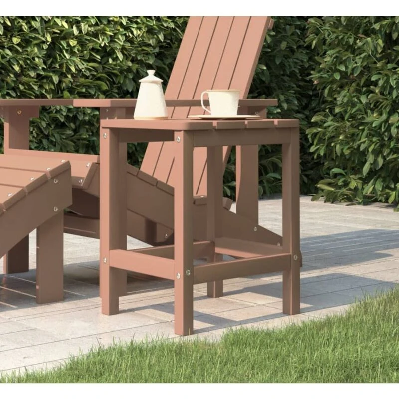 Image of VIDAXL Garden Adirondack Table Brown 38x38x46cm HDPE vidaXL 8720286816639