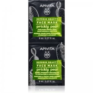 image of Apivita Express Beauty Prickly Pear Soothing Face Mask with Moisturizing Effect 2 x 8ml