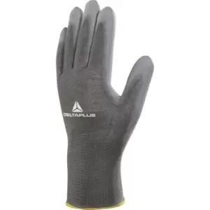 Image of Delta Plus Knitted Polyester Work Safety Gloves (9/L) (Grey)