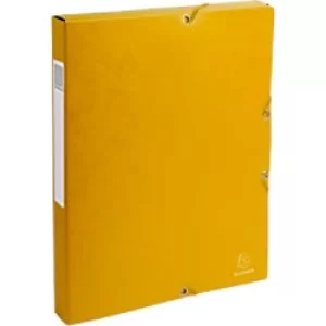 Image of Exacompta Elasticated Box File 25mm, A4, Yellow, Pack of 8