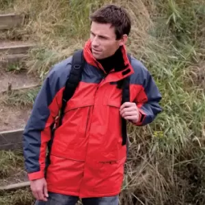 image of Result Mens Seneca Midweight Performance StormDri Waterproof Windproof Jacket (M) (Red/Anthracite)