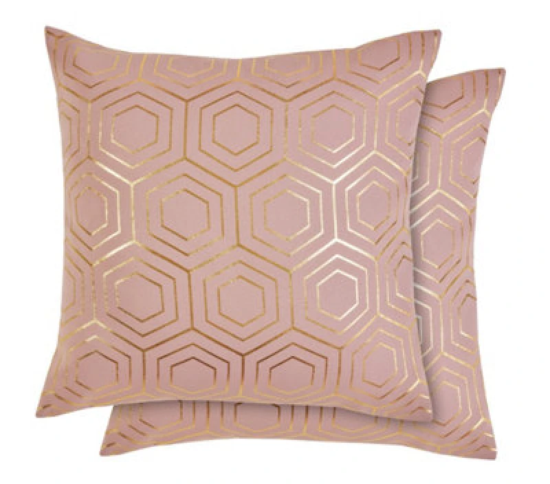 Image of Element Cushion Cover In Pink Colour